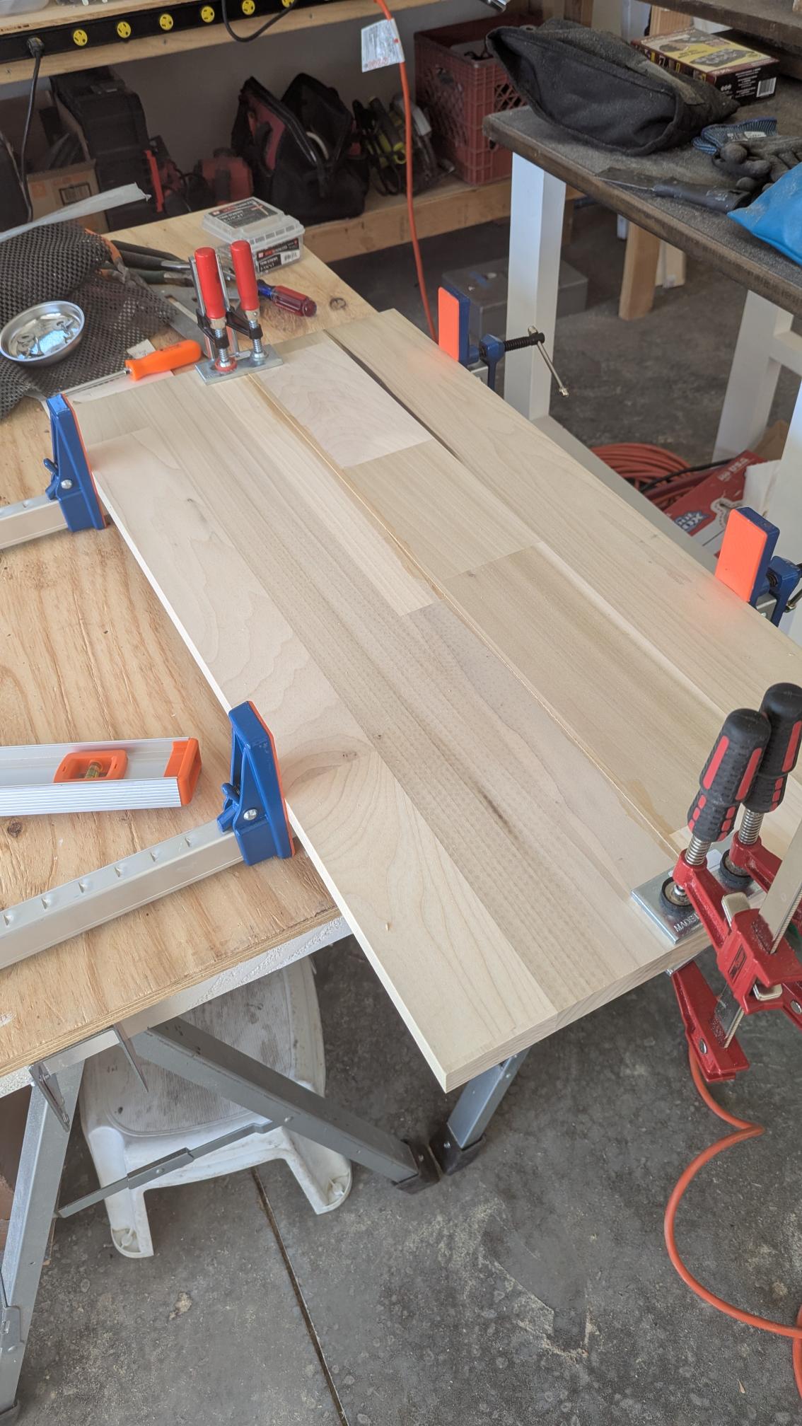 Gluing up the treads